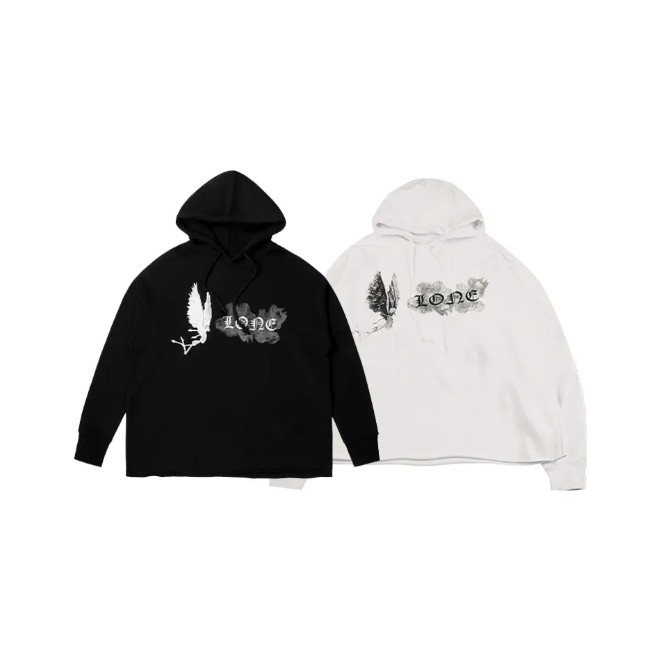 VLONE 2 упаковки черный + белый унисекс свитшоты