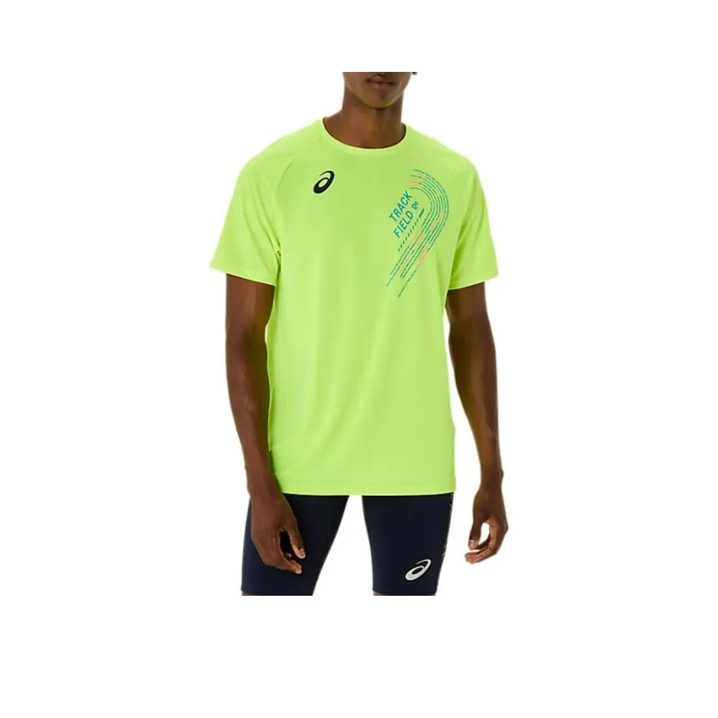 Asics SHORT SLEEVE TOP T Shirts Men Yellow