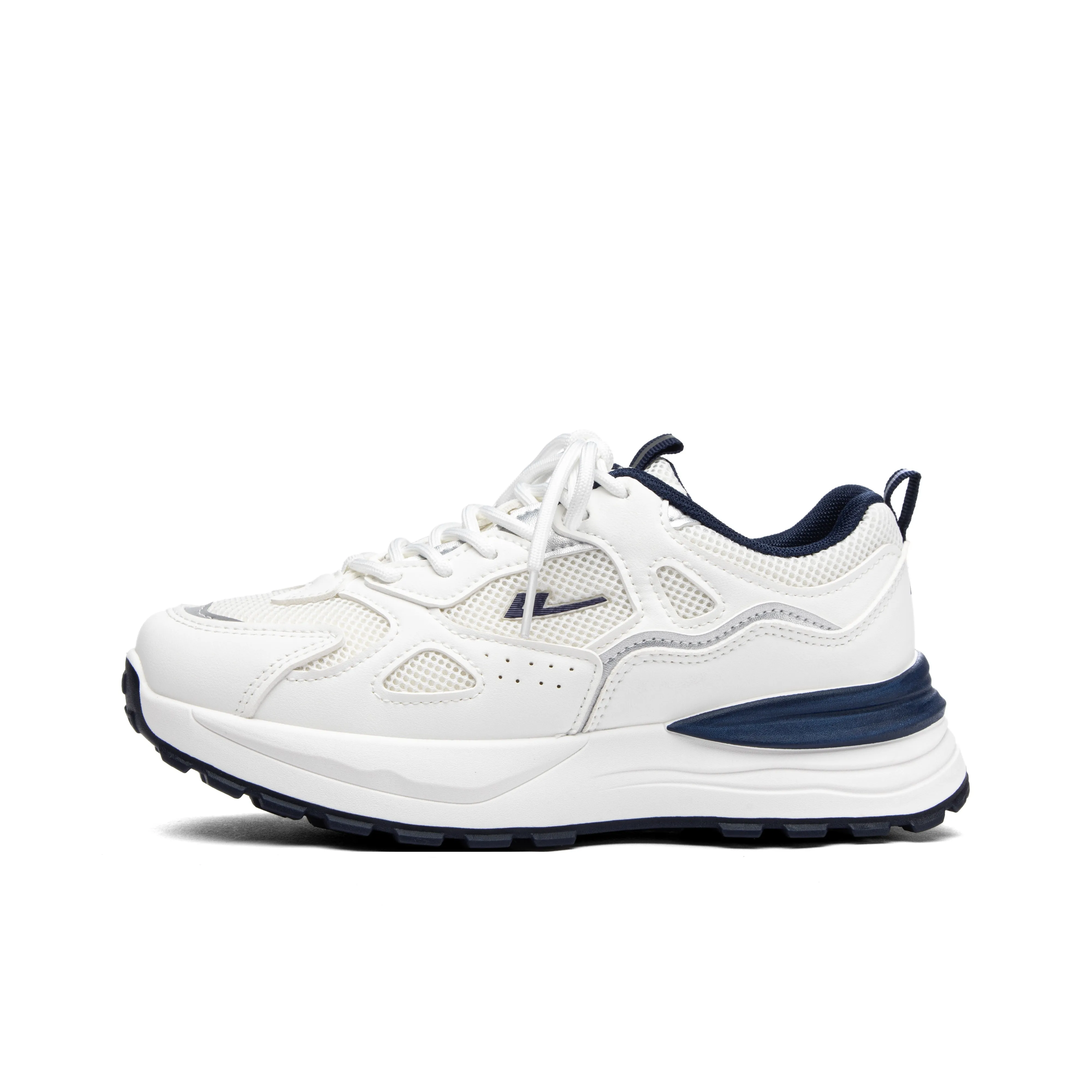 Warrior Wear Resistant Height Increasing Low Top Casual Running Reebok shoes Women's White Dark Blue