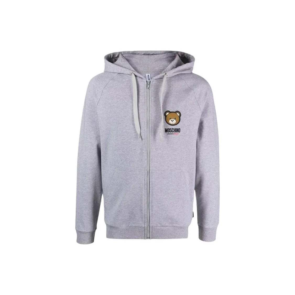 MOSCHINO Teddy Bear Patch Zipped Hoodie