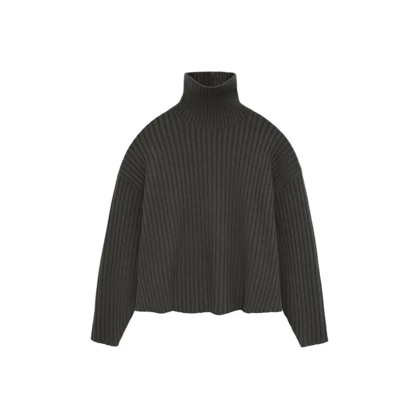 GANNI BELTED SHIRT Turtleneck