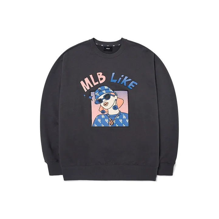 MLB LIKE Los Angeles Dodgers Sweatshirts Unisex Gray