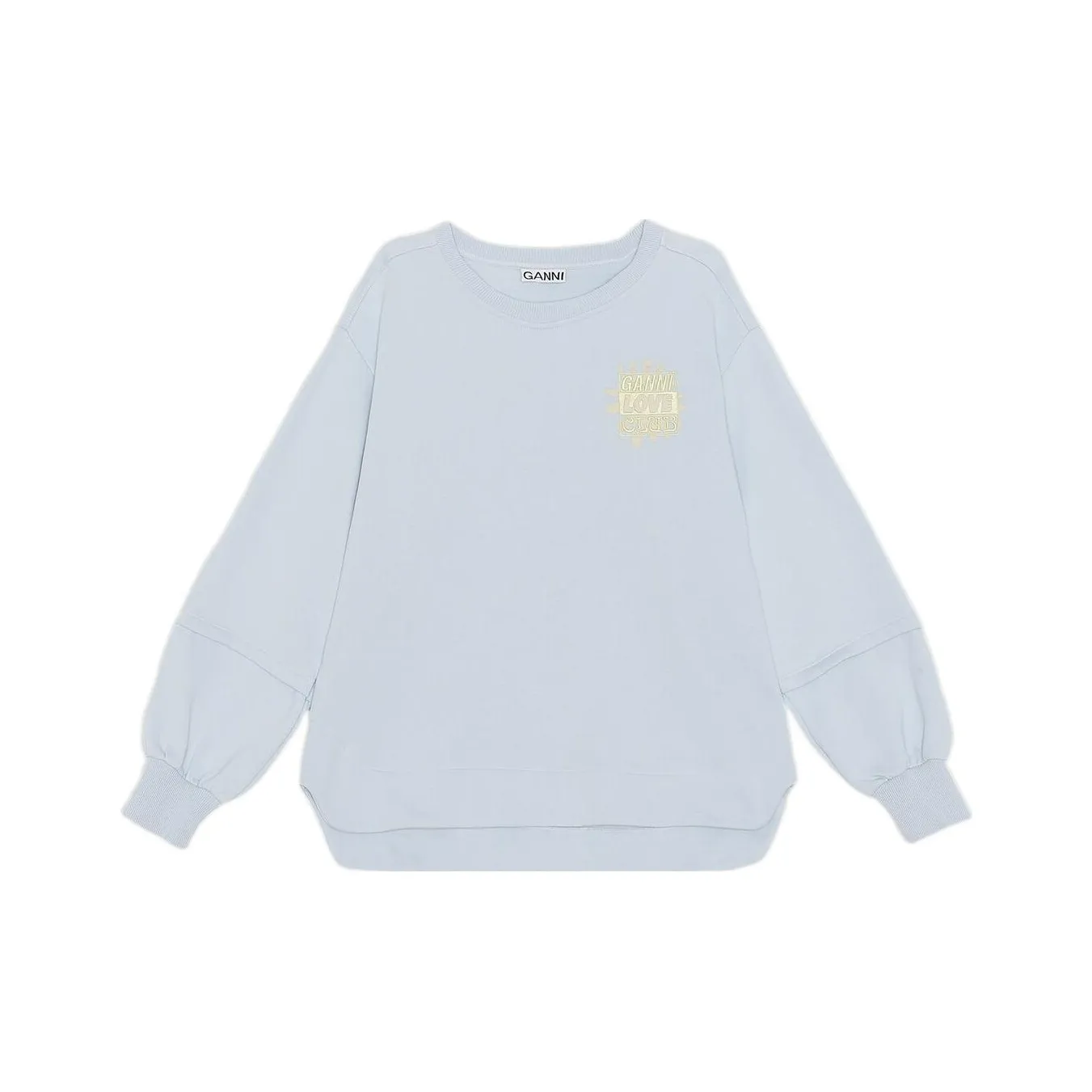 GANNI Свитшот Унисекс Небесно-Синий