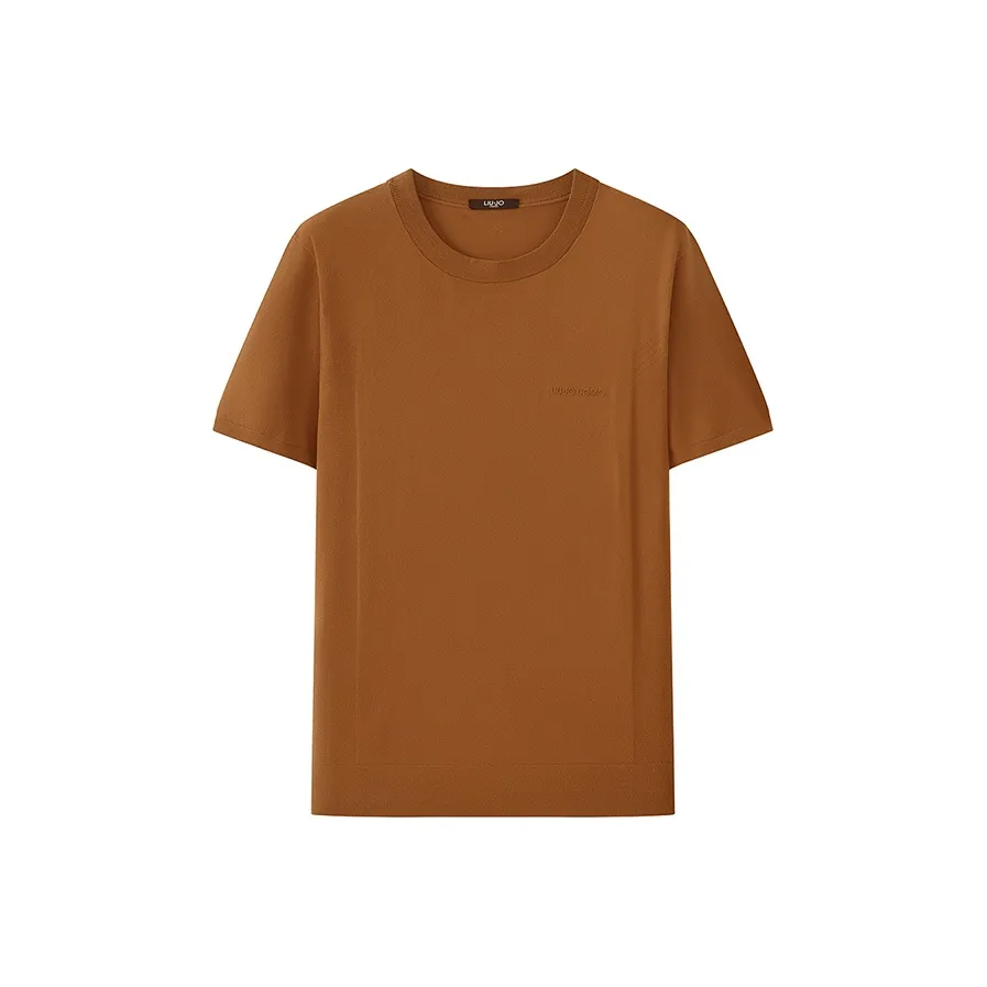 LIU·JO UOMO Трикотажная ткань Короткий рукав Т-рубашки Мужской Красный кофе