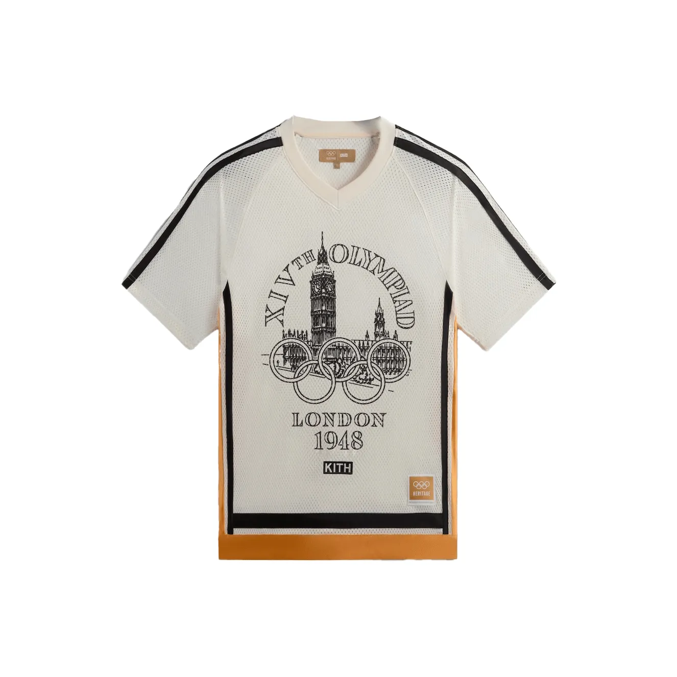 KITH Collaboration Olympics Heritage SS24 T-Shirt Unisex Orange White Black