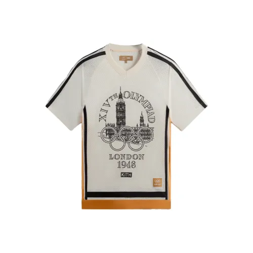 Kith Olympics Heritage Оранжевый Белый Черный Унисекс Т-рубашки