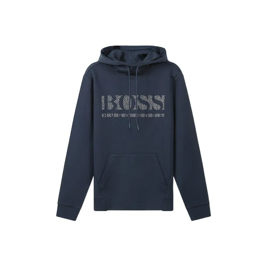 Hugo Boss Спортивный худи мужской синий