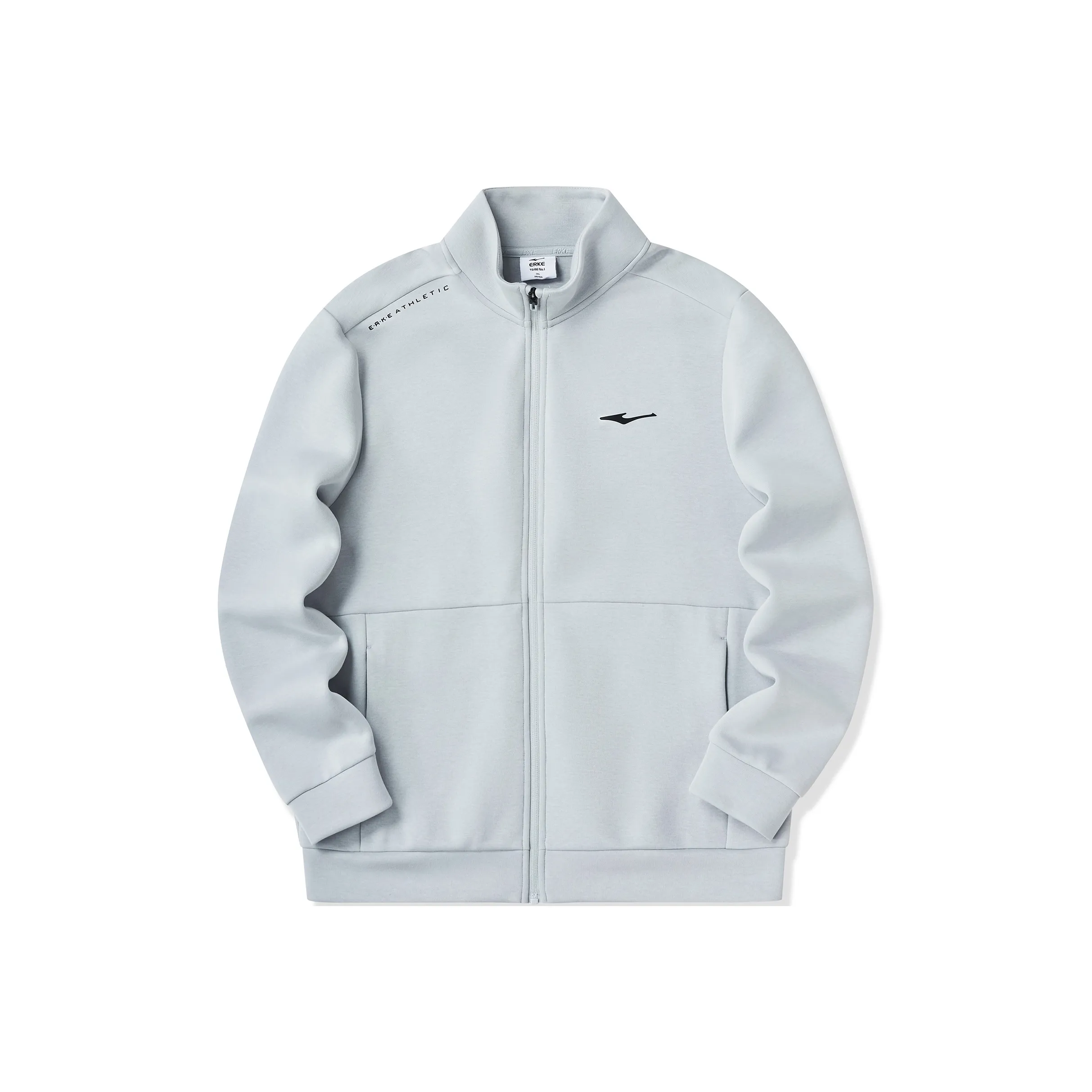 Erke Stand Collar Cardigan Sweatshirt Men's Cloud Gray