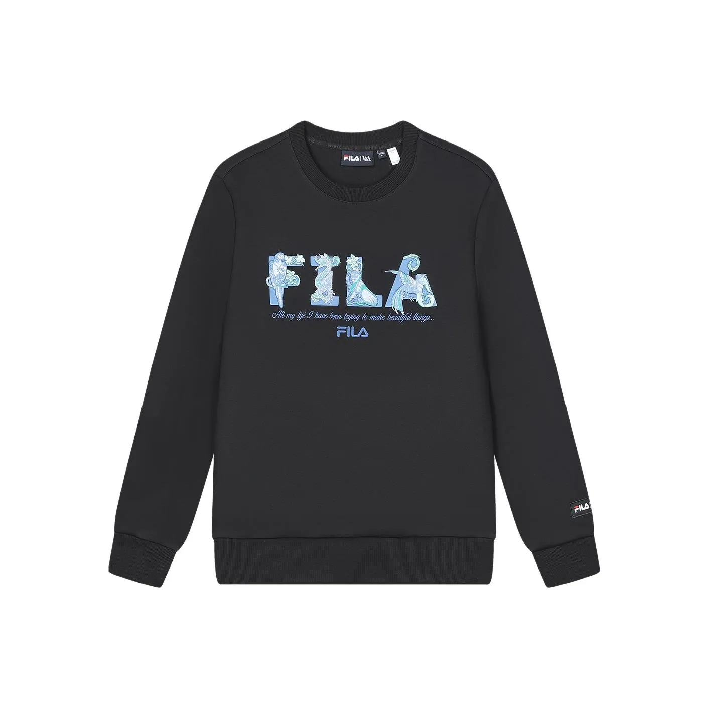FILA x V&A LIANMINGKUAN Sweatshirt Men's Jet Black