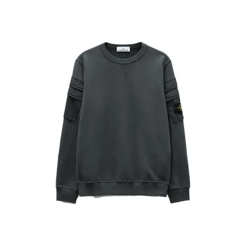 STONE ISLAND Свинцово-серый Унисекс Свитшоты