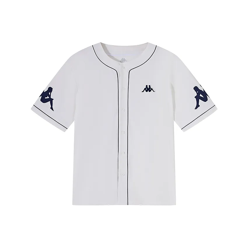 KAPPA 1916 Лето T-рубашка Мужская Корейская Белая