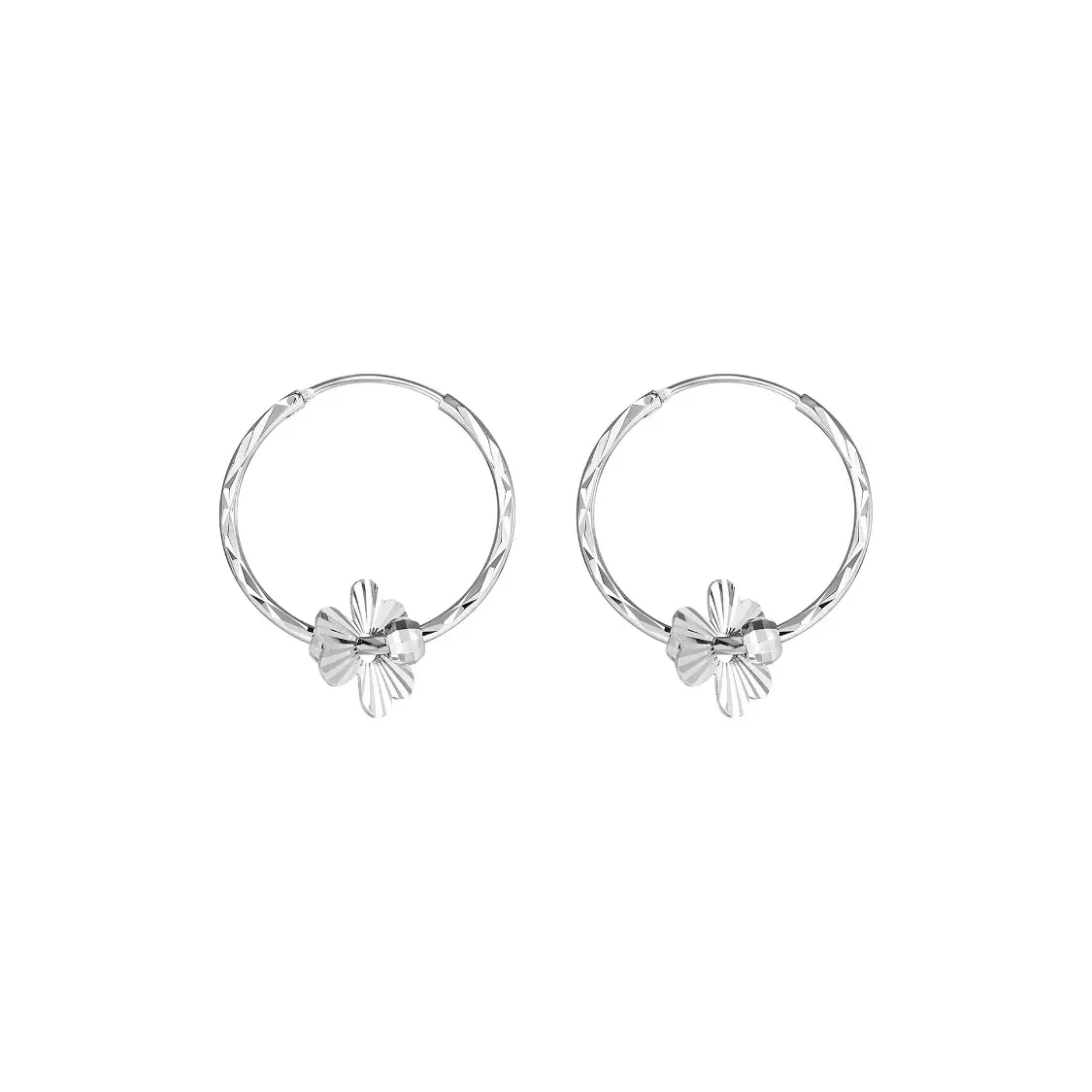 AITAO Foot Silver 990 Sterling Silver Hoop Earrings Unisex