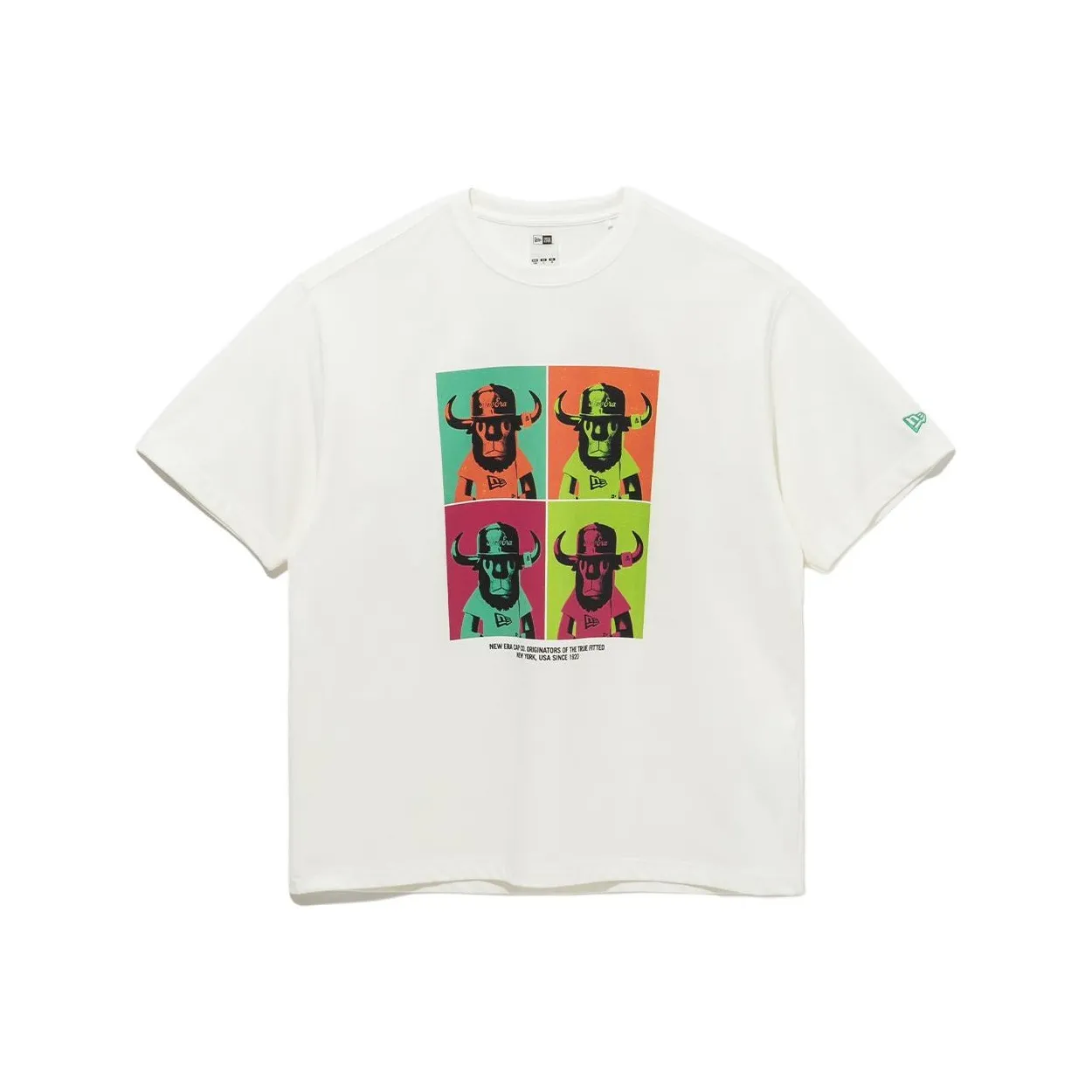 New Era T-Shirt Korean Style Unisex White