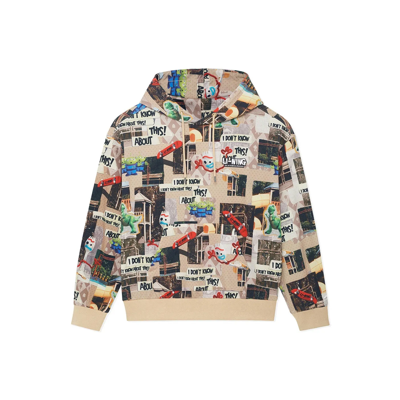 LiNing x Disney Sweatshirt Unisex Milk Umber All Over Print