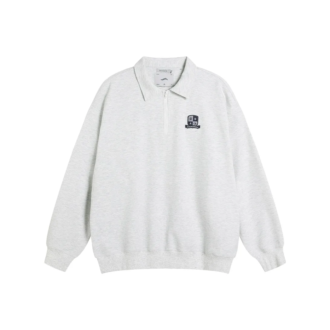 TIKIMOMOKA Polo Collar Loose Fit Sweatshirt Unisex