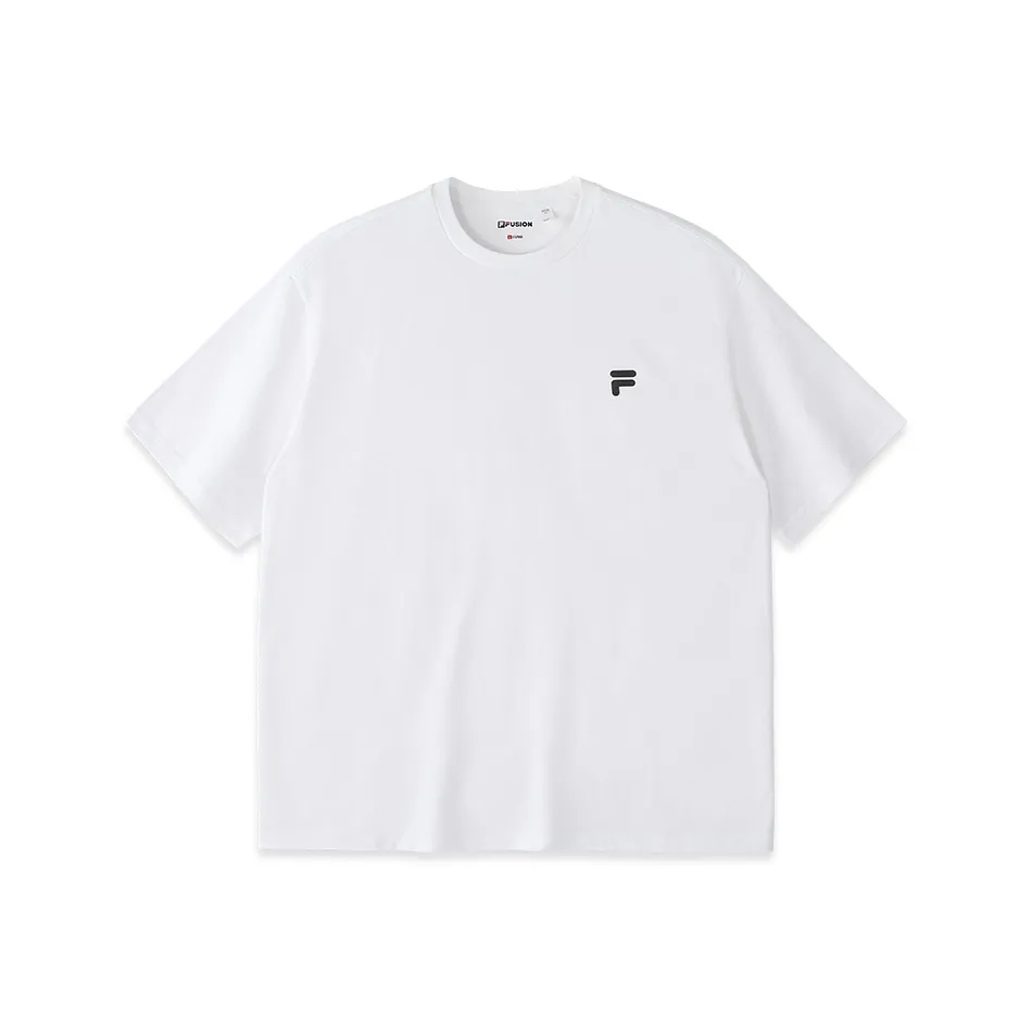 FILA FUSION QR T Shirt Unisex Standard White