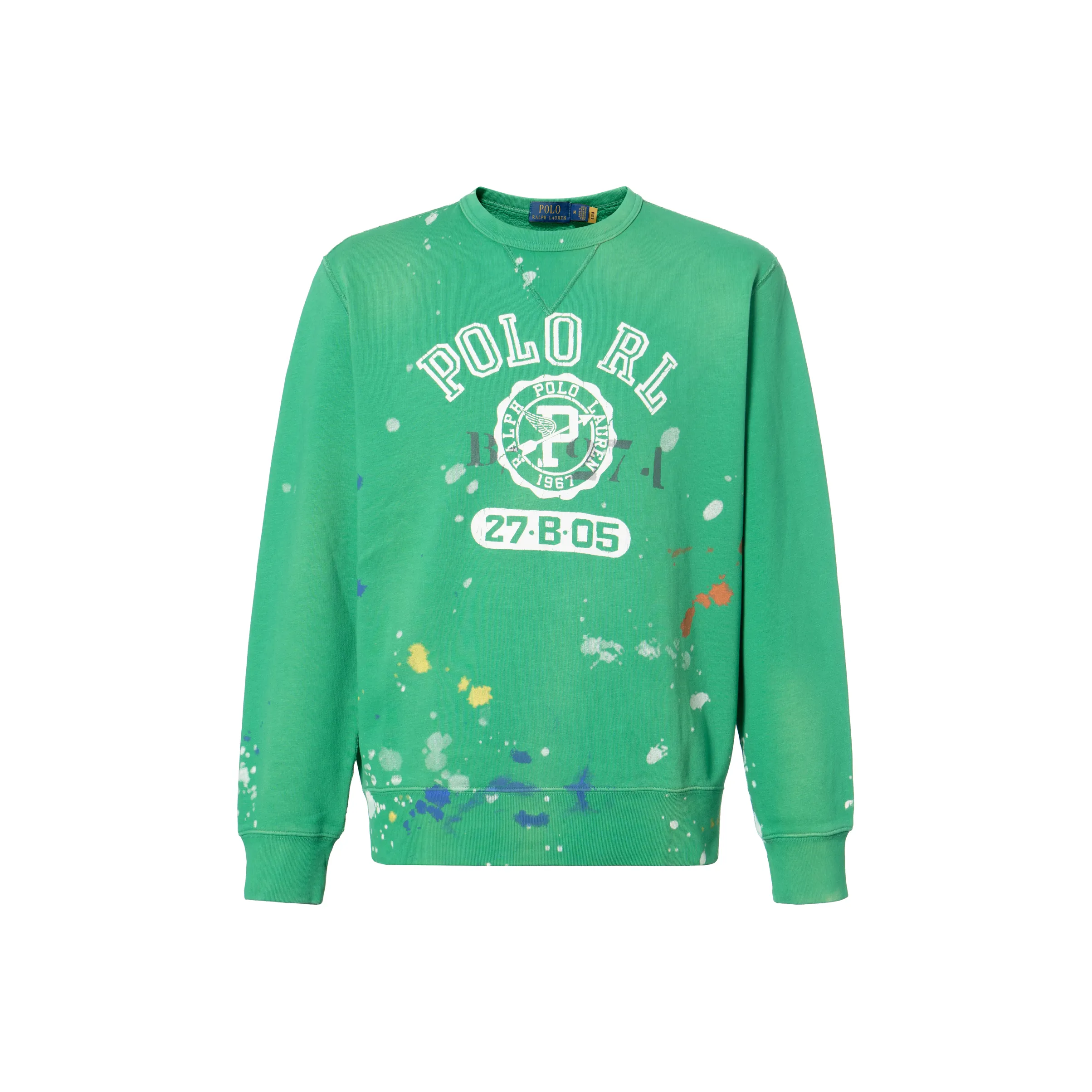 Polo Ralph Lauren SS22 Men's Vintage Fleece Crewneck Pullover Sweatshirt Green