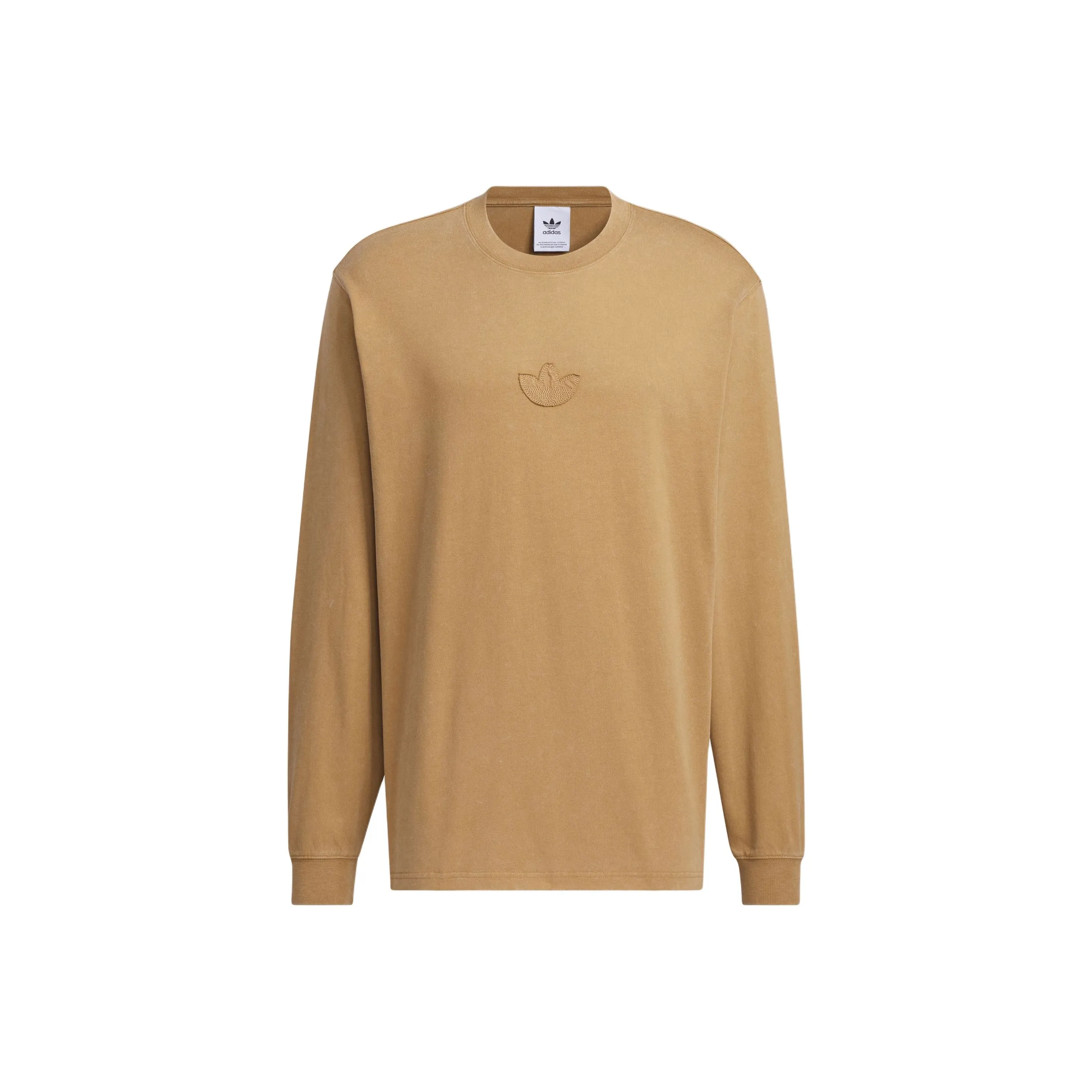 Adidas Originals SS24 WASHED LONG SLEEVE TOP T Shirt Men's Desert Brown