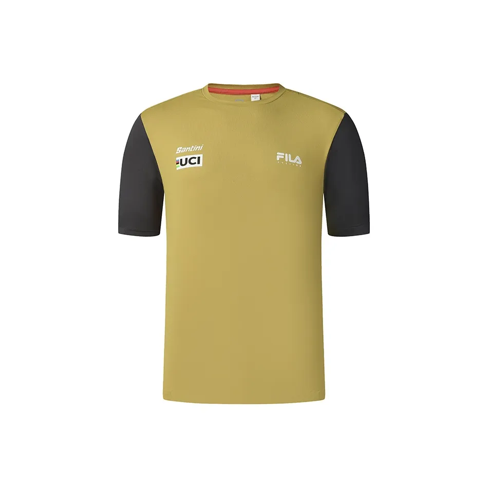 FILA CYCLING T Shirt Men's Sand Mustard Yellow