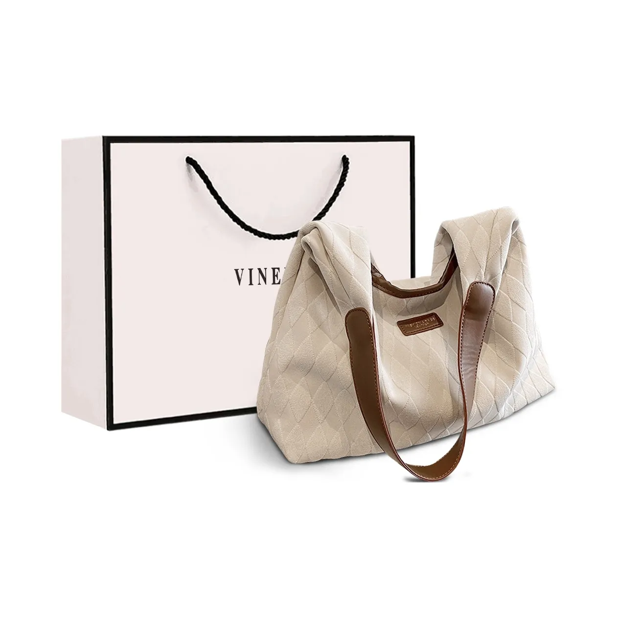 VINEY Сумка через плечо Tote Large Женская Ecru