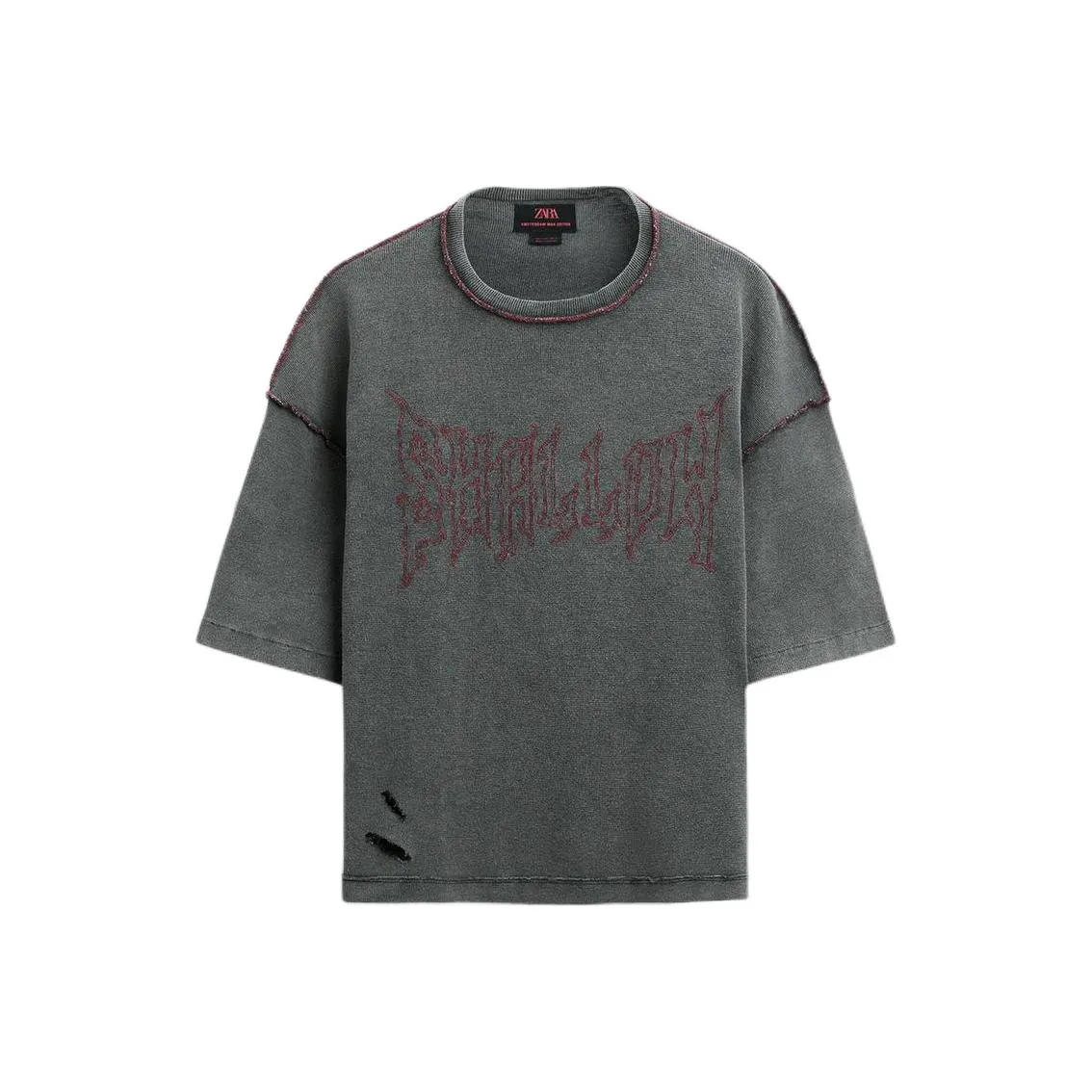 ZARA Серые Мужские T-рубашки