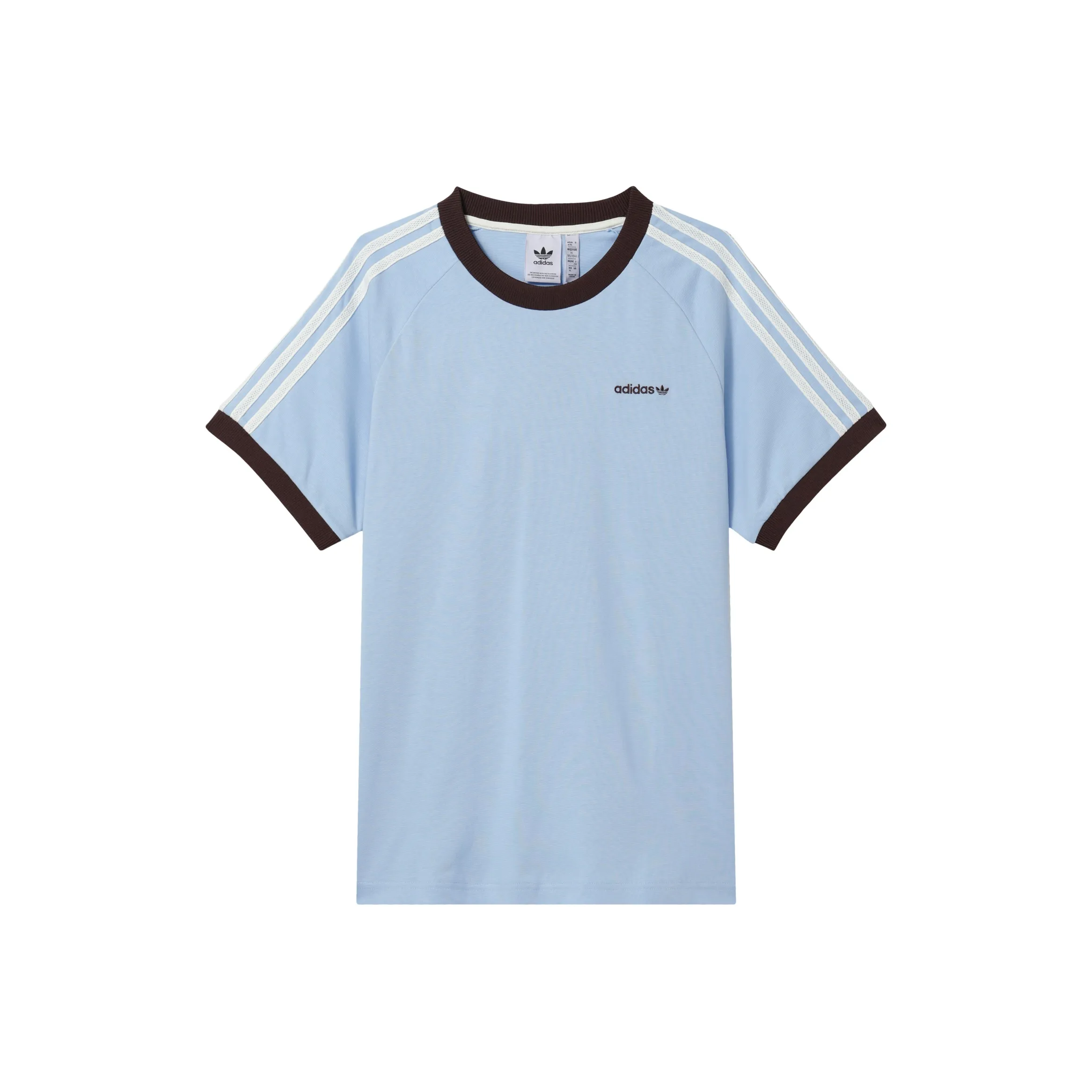 Adidas Originals 3 Stripes SS24 T Shirt Men's Pink Blue