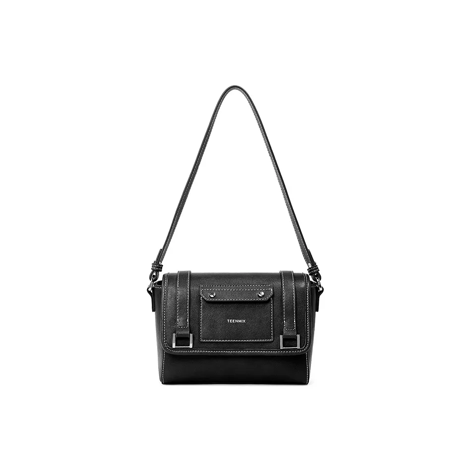 teenmix Коровья кожа с синтетической кожей почтовая сумка курьерская сумка сумка на плечо стандартная женская коричневый кофейный черный