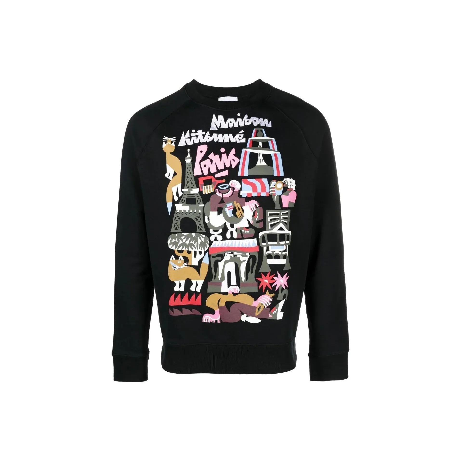 Maison Kitsune Мужские черные свитшоты