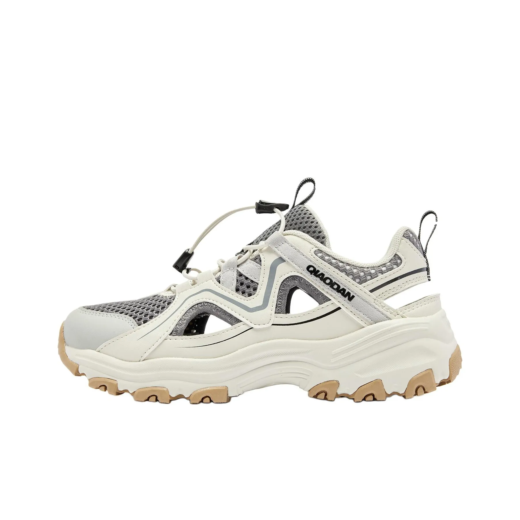 QIAODAN Противоскользящие Износостойкие Низкие Топы Детские Сандалии Белые Серые Подростки