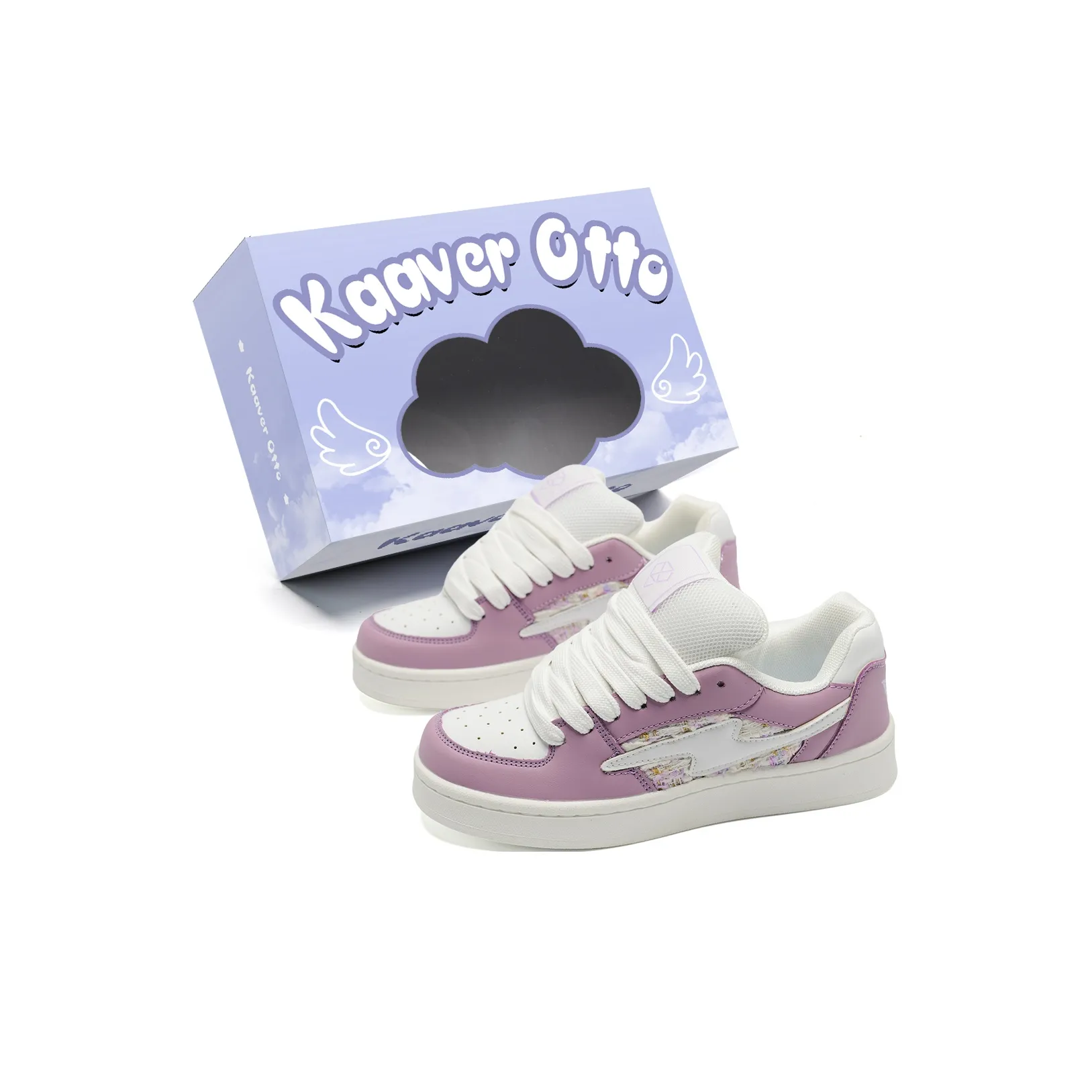 KAAVER OTTO Противоскользящие амортизирующие и дышащие скейтбордические кроссовки унисекс вдохновленные CHANEL фиолетовые