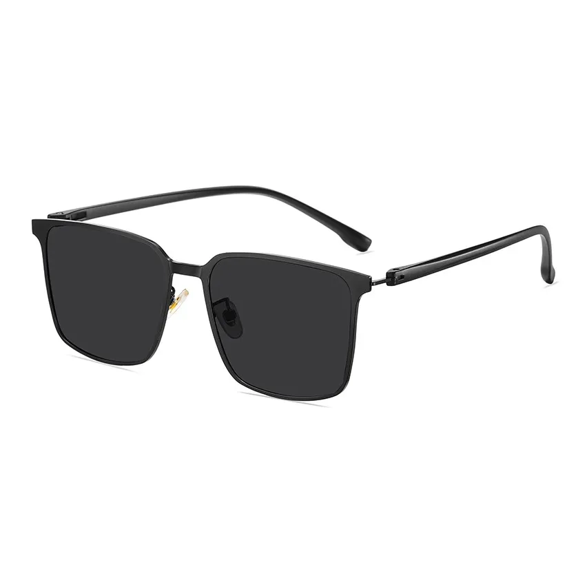 PRETTYALLUSION Нержавеющая сталь Квадратные Солнцезащитные очки Мужские