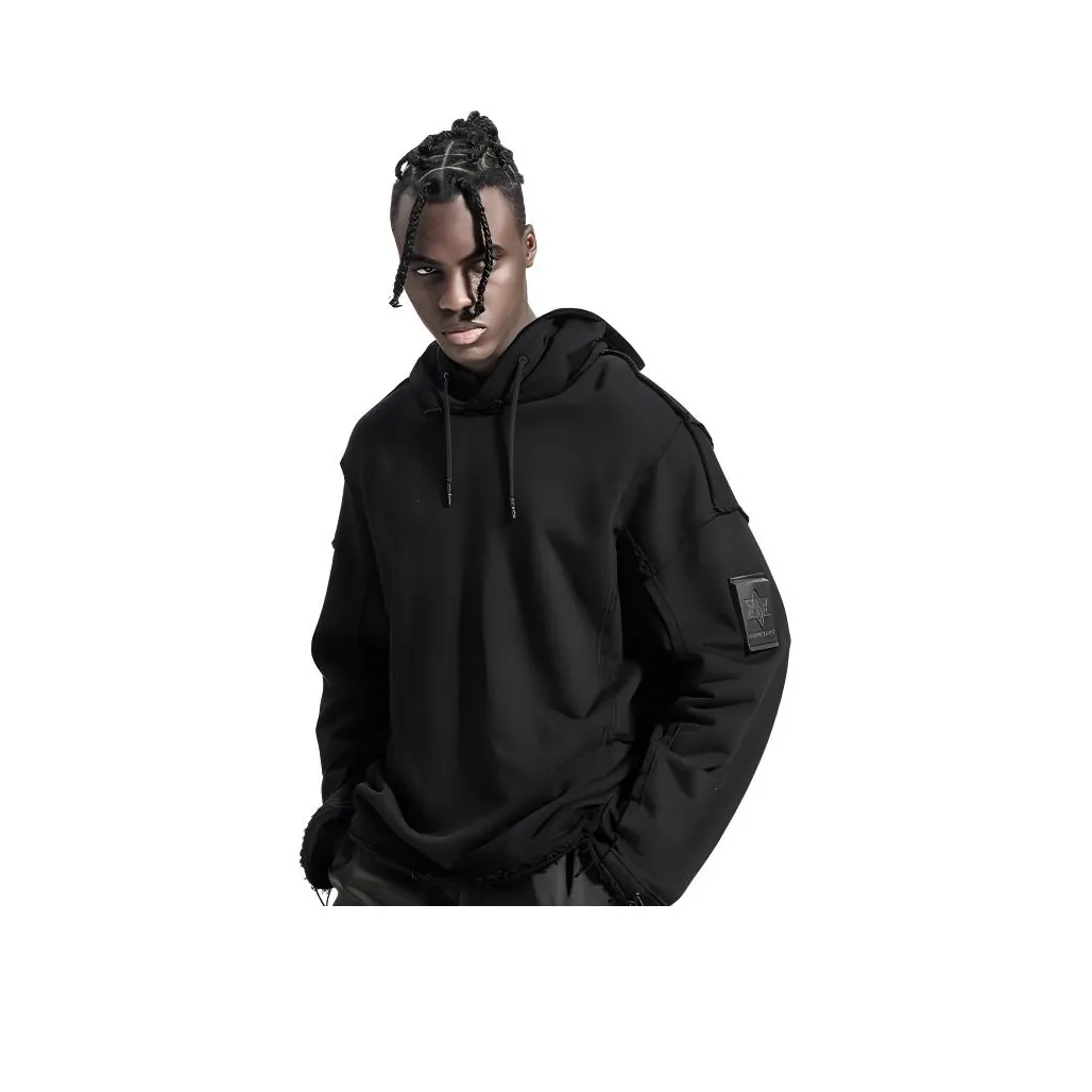 NORVINCY Спущенное плечо Готический Универсальный Свободный крой Повседневный свитшот Унисекс