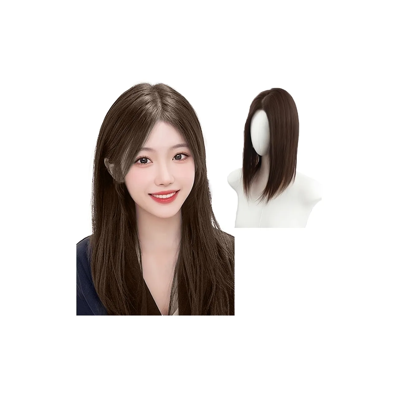 MUYAN Bio Mimic Membrane Длинные прямые парики для женских волос с человеческим покрытием короткие прямые волосы