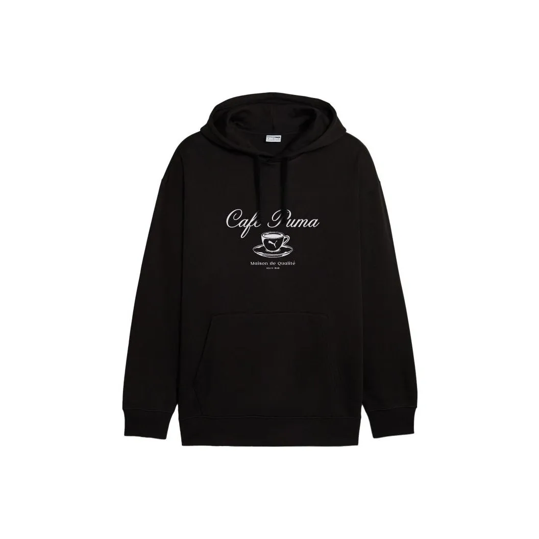 PUMA Classics Cafe Hoodie Fl Sweatshirts Men's Black