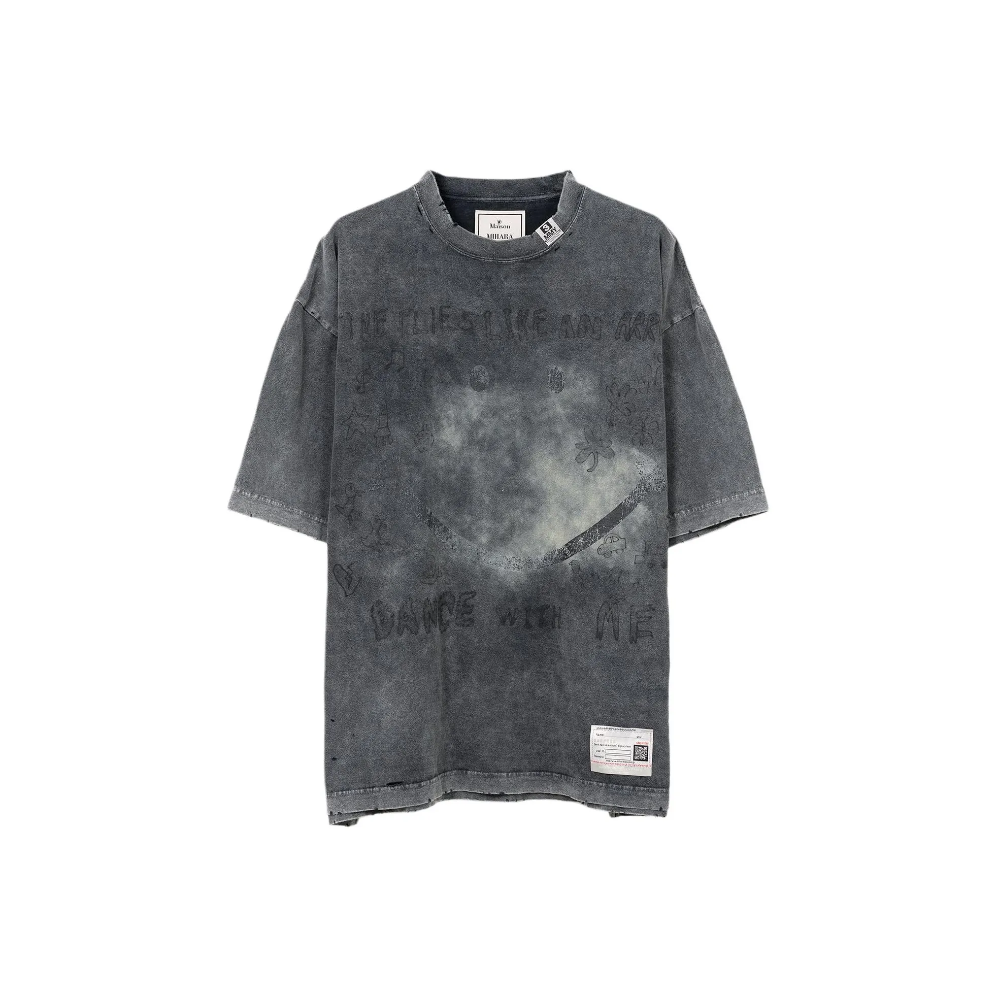 Maison Mihara Yasuhiro SS25 T-Shirt Мужской Черный