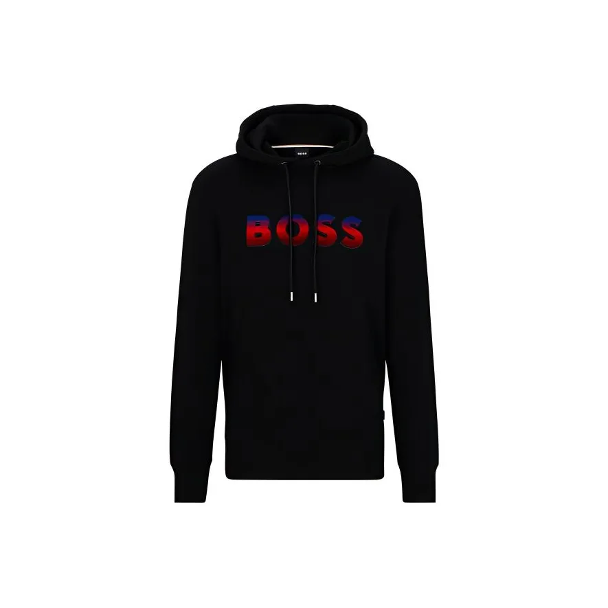HUGO BOSS Logo print Gradient effect Hoodie
