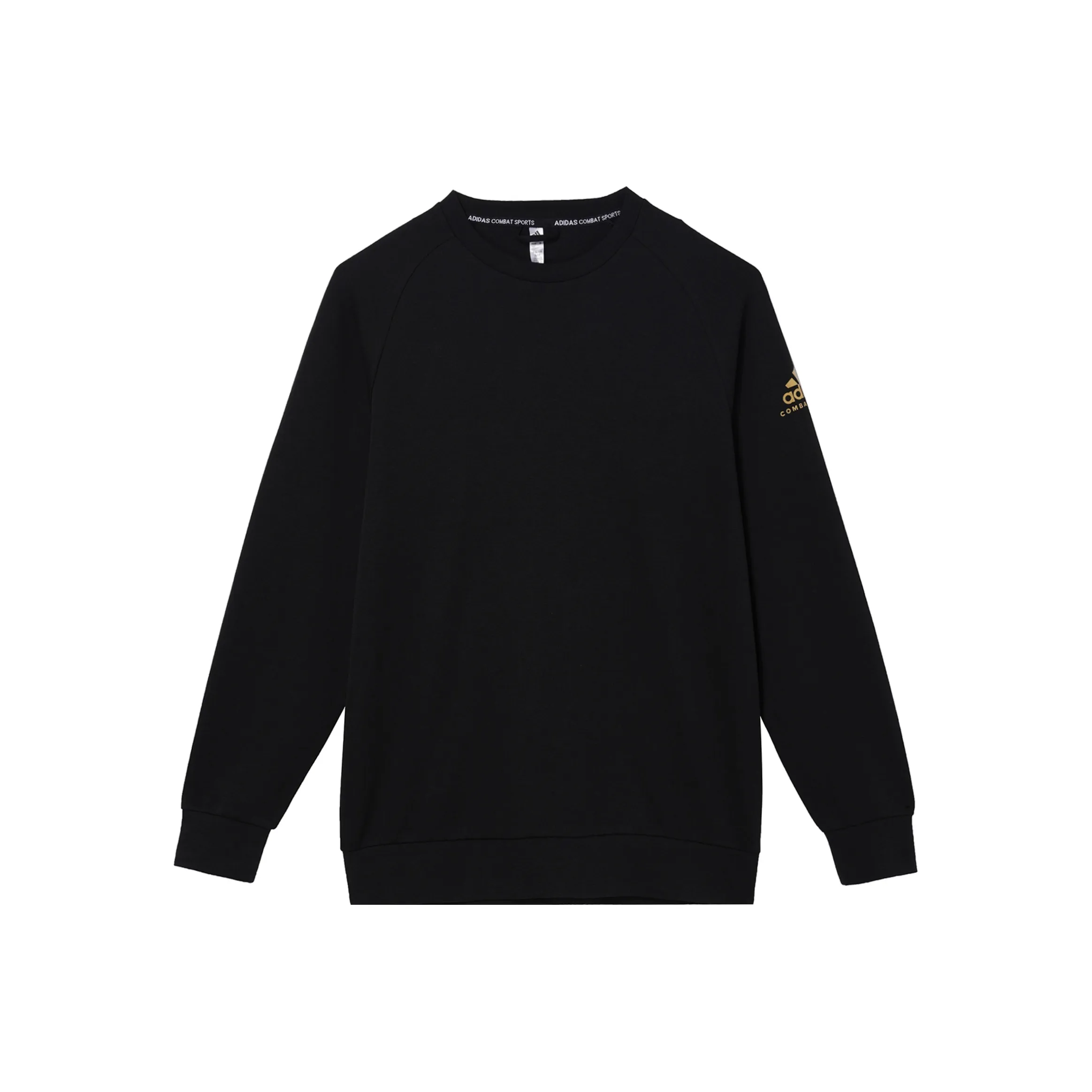 Adidas Черный Боковая сторона Золотой логотип Унисекс Свитшоты