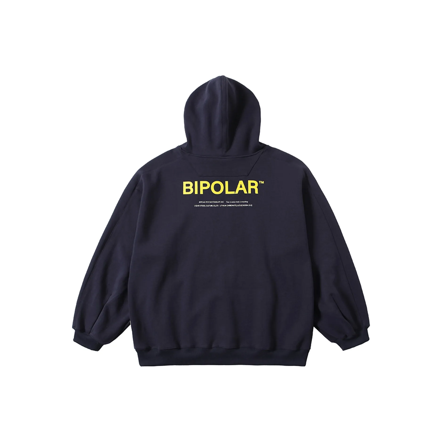 BIPOLAR Loose Fit Casual Shirt Autumn Trendy Loose Fit Pullover Men's Hooded Regular Sweatshirt Unisex Navy Blue