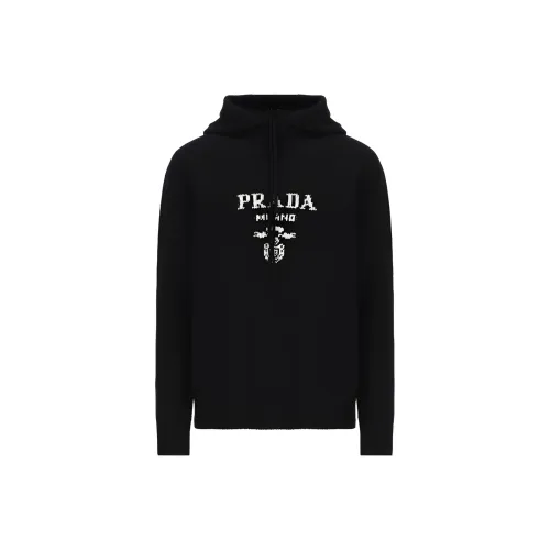 PRADA Черный Мужские Свитшоты