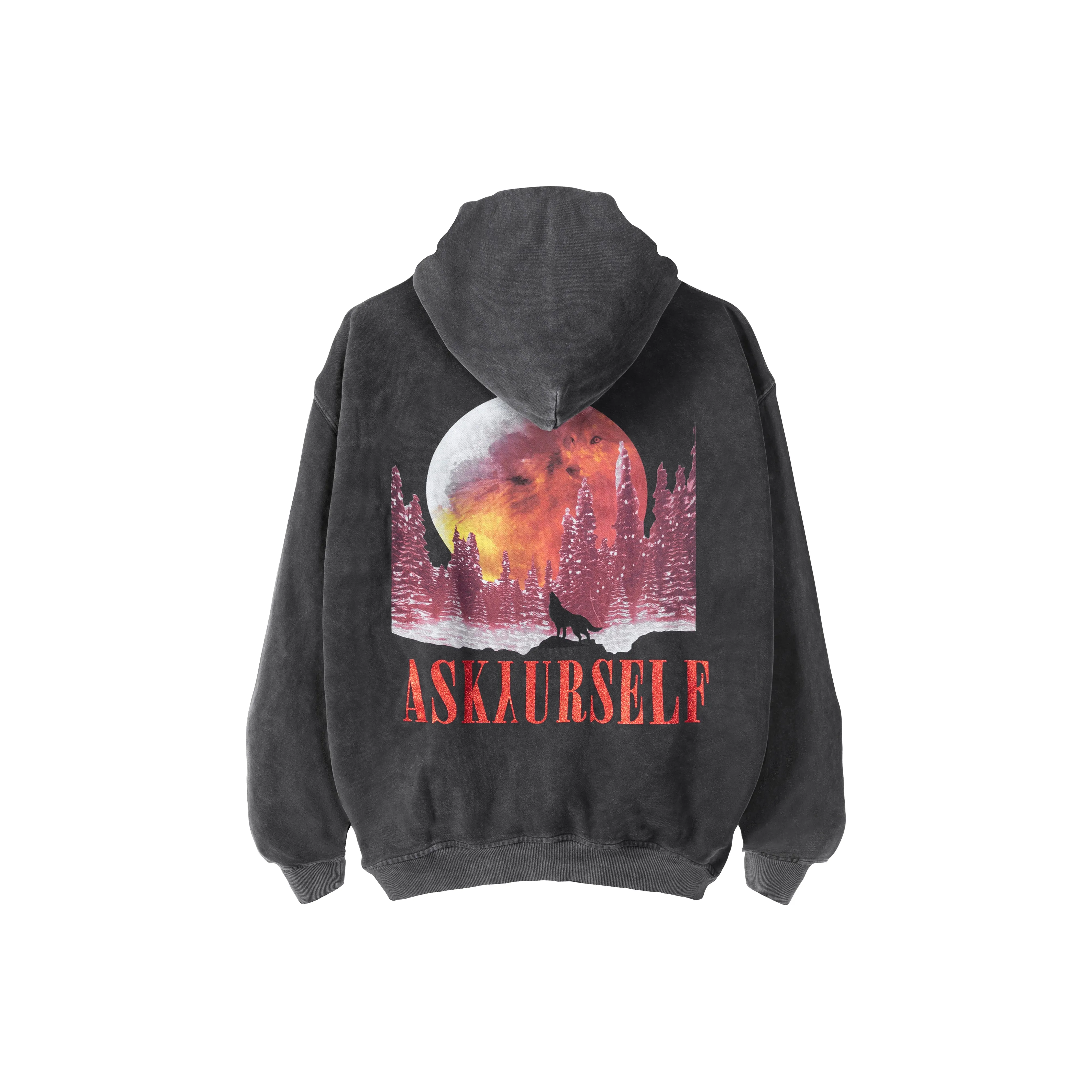 Askyurself Толстовка Унисекс Выстиранный Черный