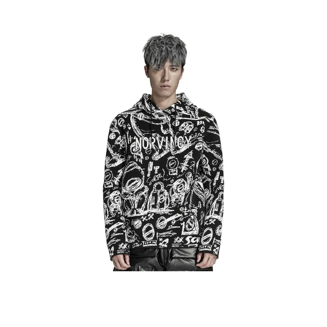 NORVINCY Hip Hop Relaxed Casual Свитшот Унисекс