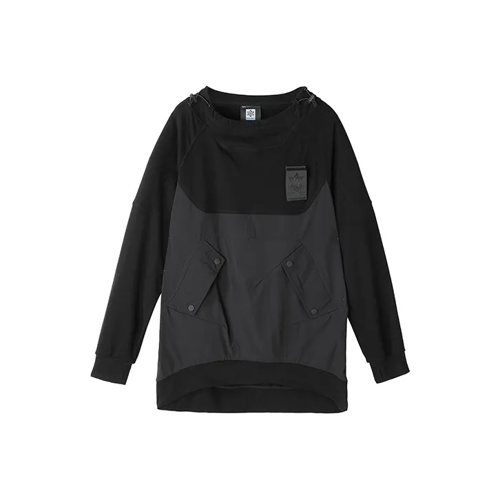 NORVINCY Chinese Fashion Trend Without Hood Pullover Crew Neck Raglan Sleeve Sweatshirt Unisex