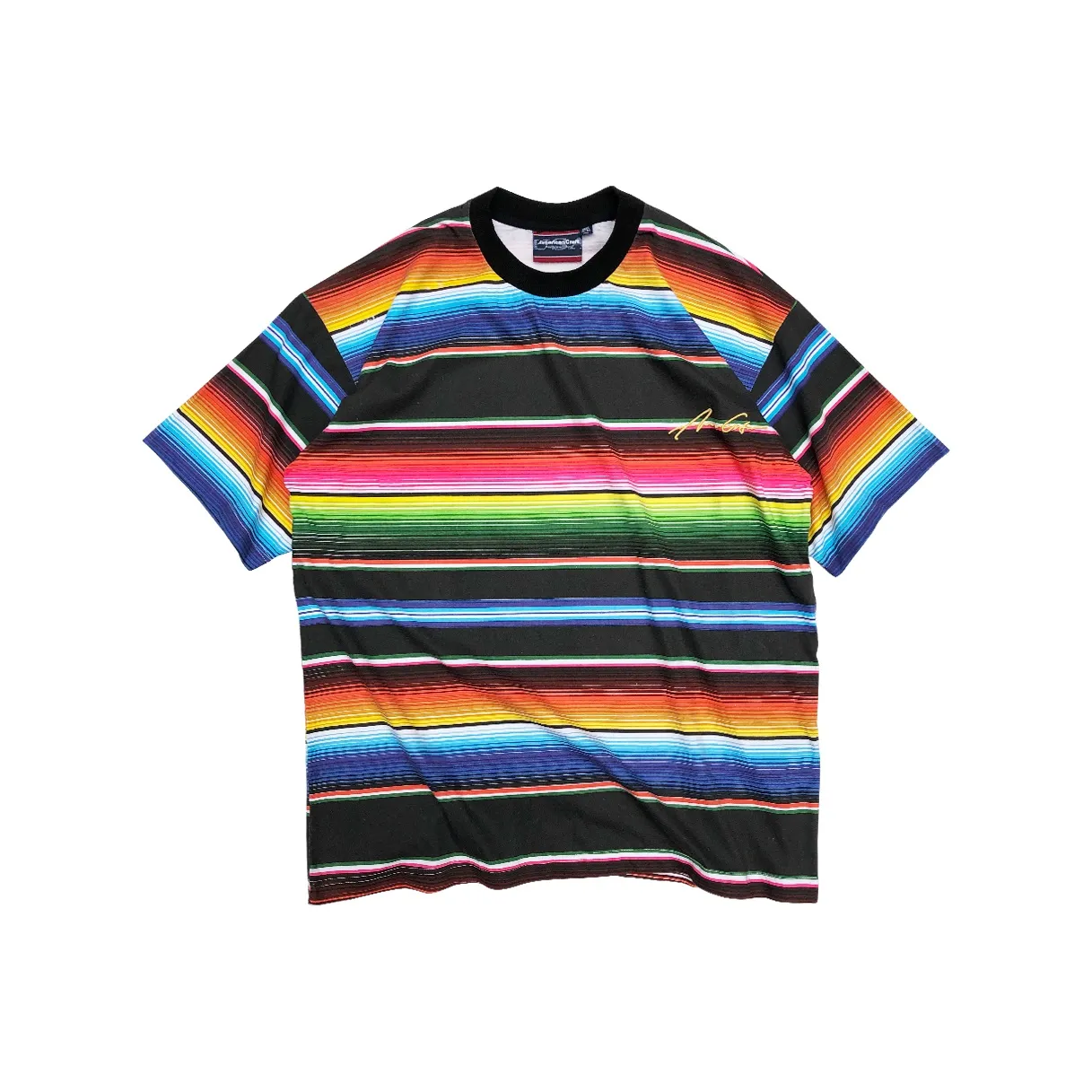 ACUSA JEANS T Shirt Men's Rainbow Stripes