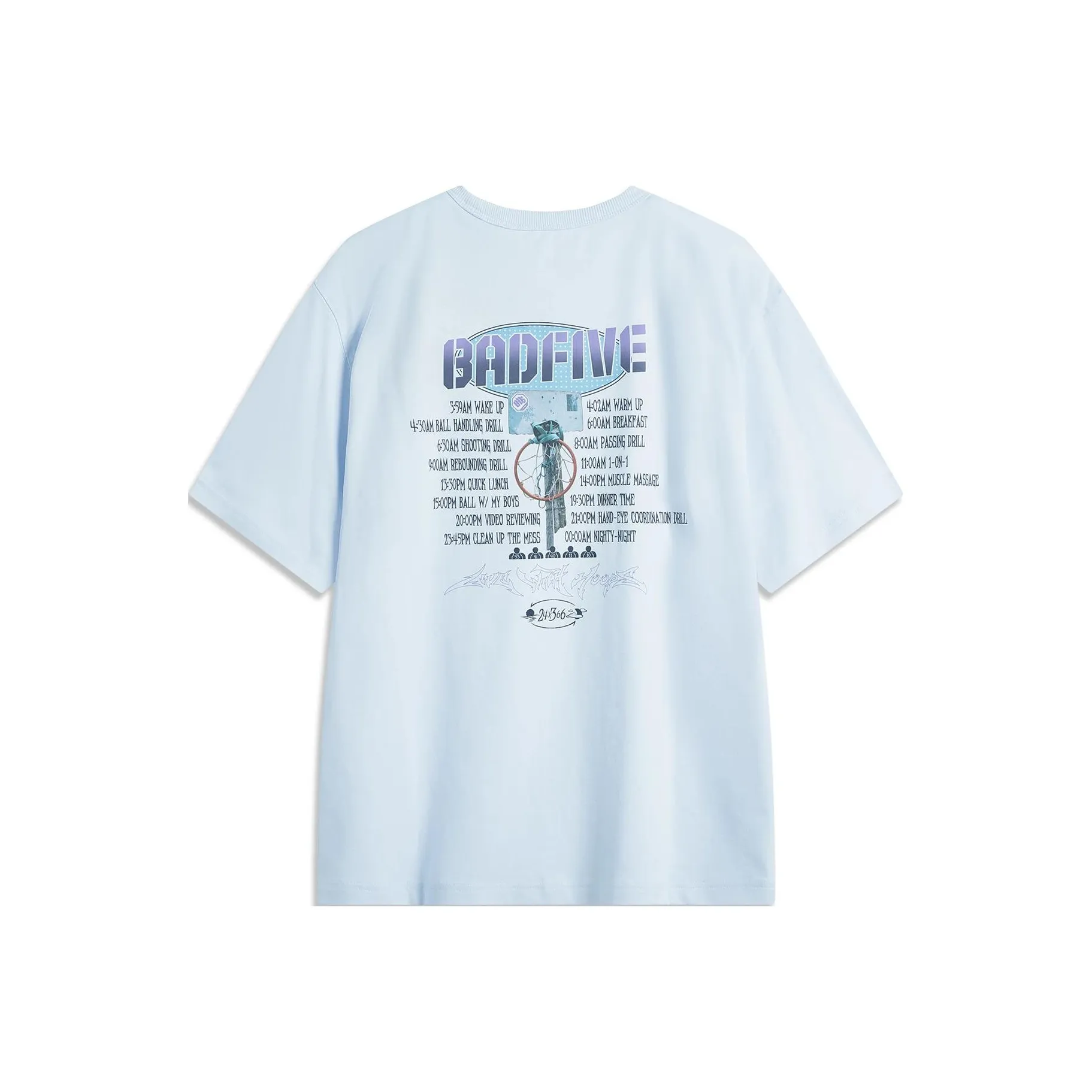 LINING Badfive T-Shirt Мужской Небесно-Синий