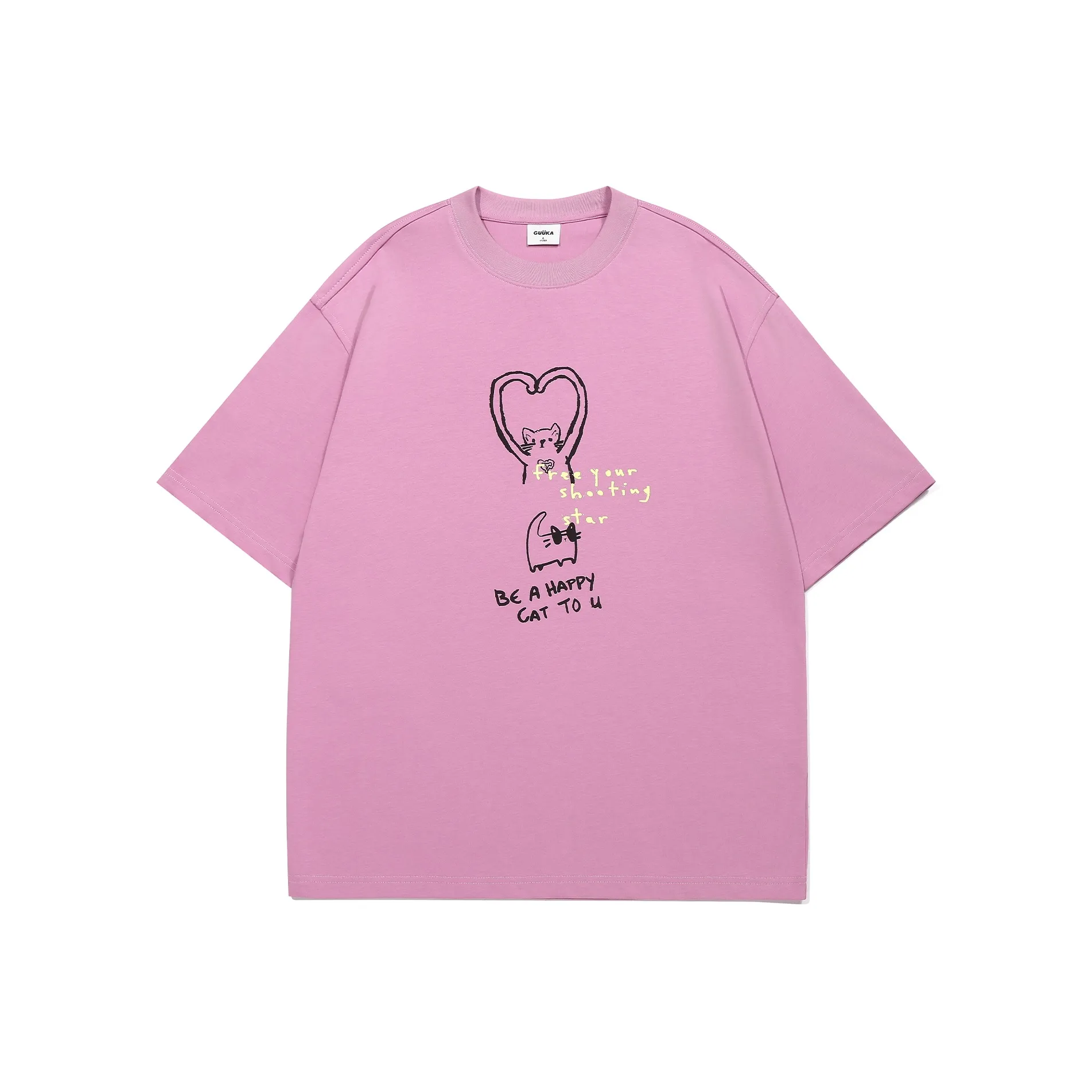 Guuka T-Shirt Унисекс Дымчатый Розовый Орхидея