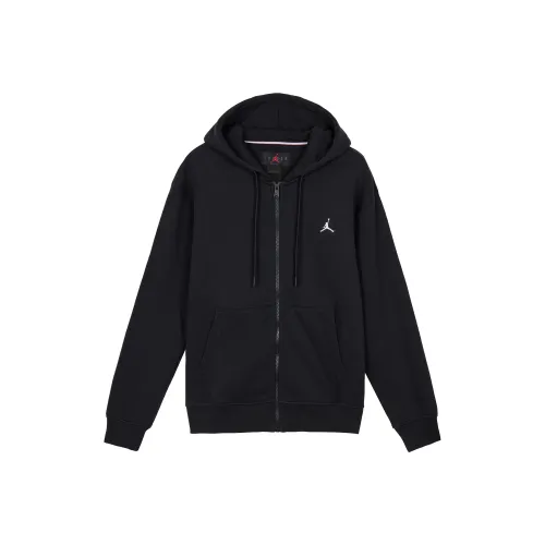 Jordan MJ ESS FLC FZ Черный флис с подкладкой Мужские толстовки