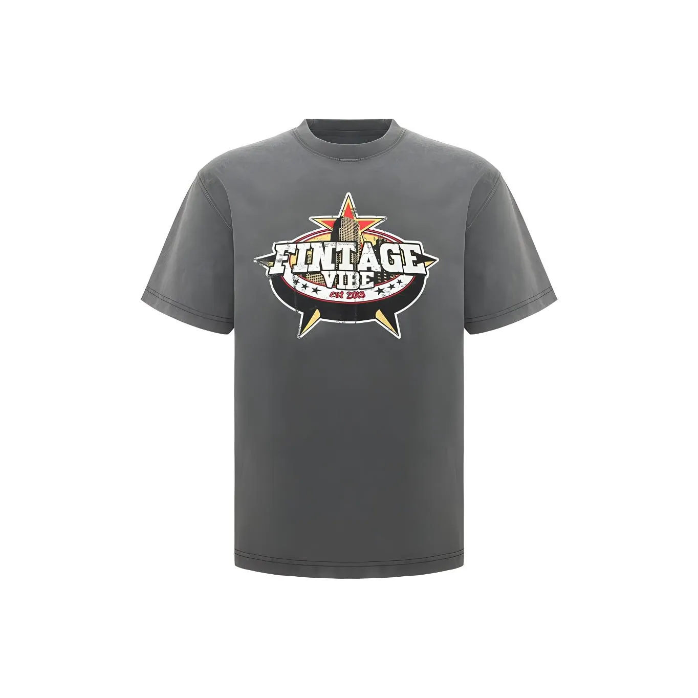 FAKE VINTAGE T-Shirt Мужской Серый