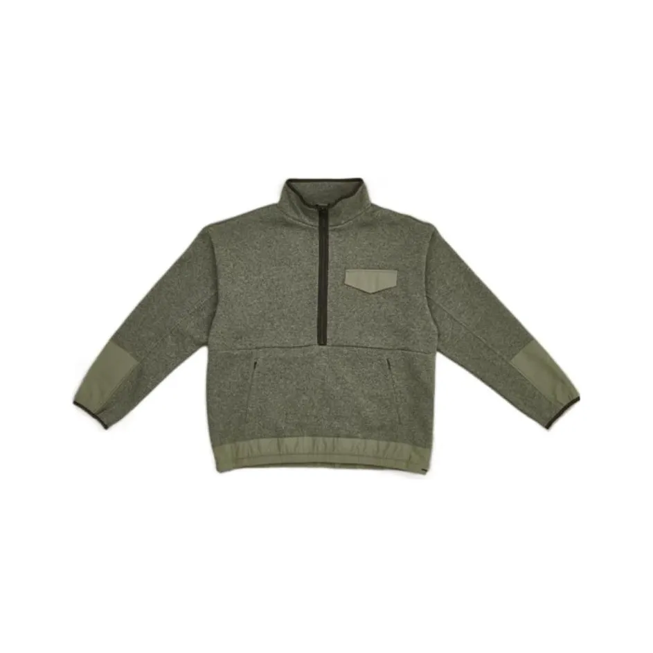 New Balance совместный бренд Полузастежка Зеленый Мужской Свитшот