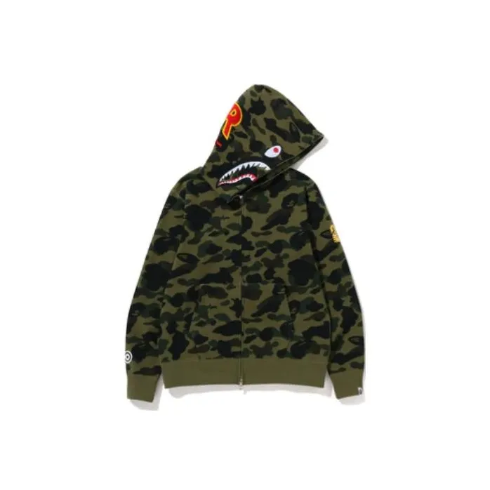 Bape Ponr 1St Camo Shark Full Zip Hoodie