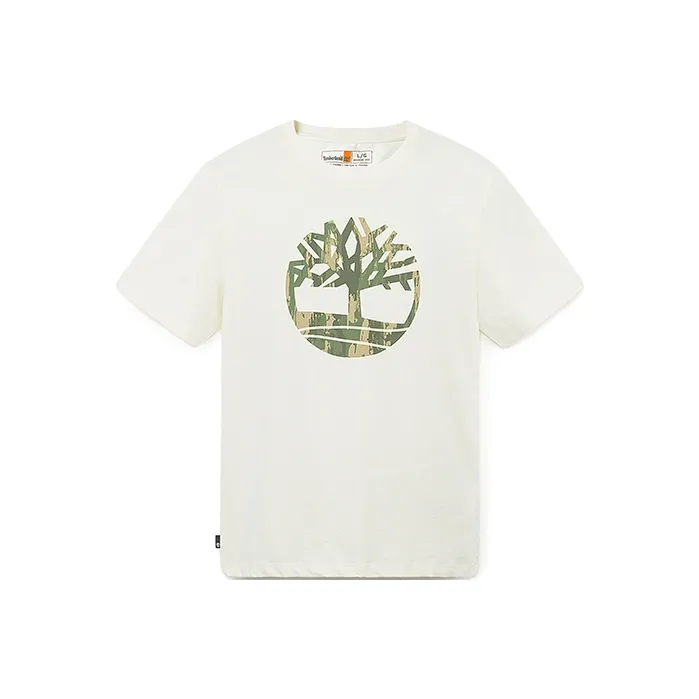 Timberland T-Shirt Мужская Винтажная Белая
